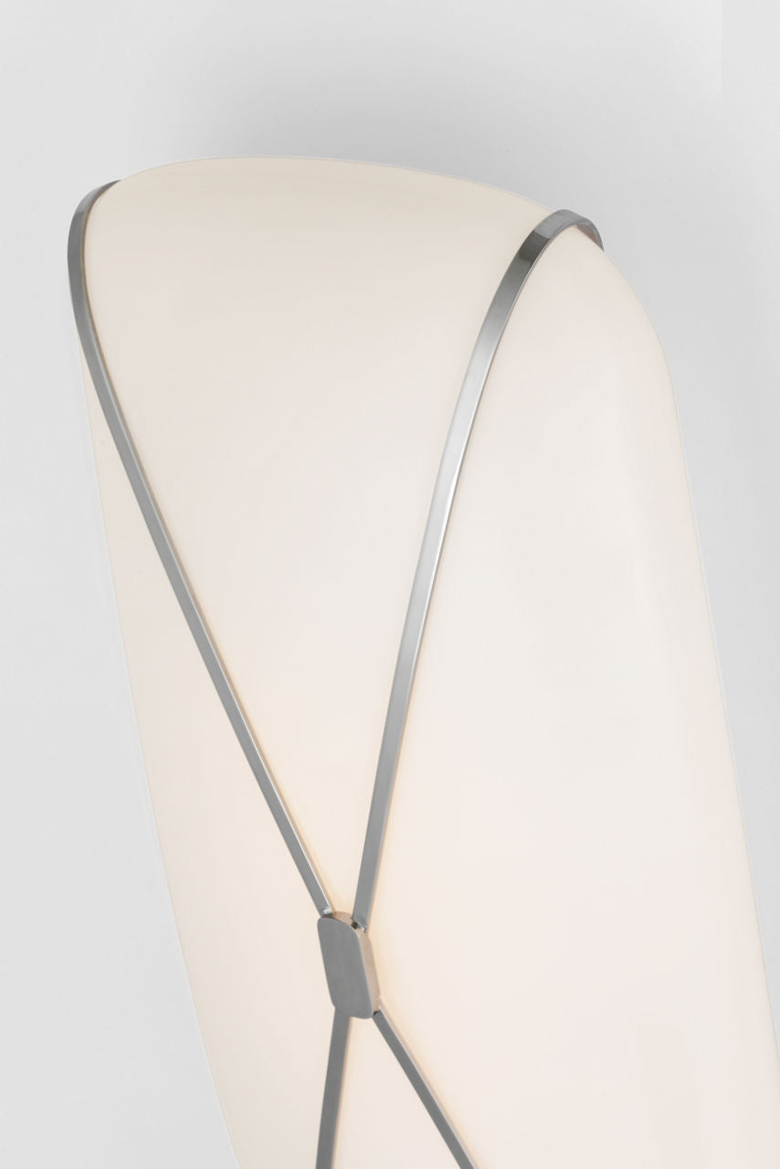Fondant 24" Linear Bath Sconce | Polished Nickel | White Glass