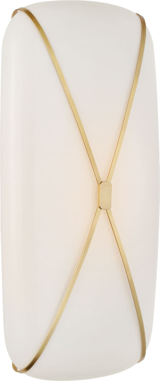 Fondant 24" Linear Bath Sconce | Soft Brass | White Glass