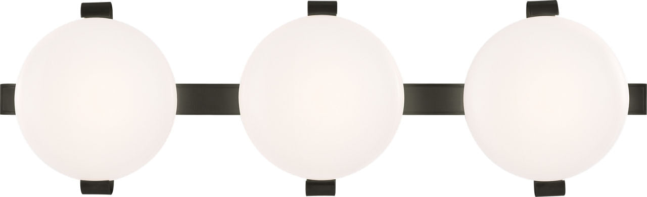 Marisol 28" Bath Bar | Gun Metal | White Glass