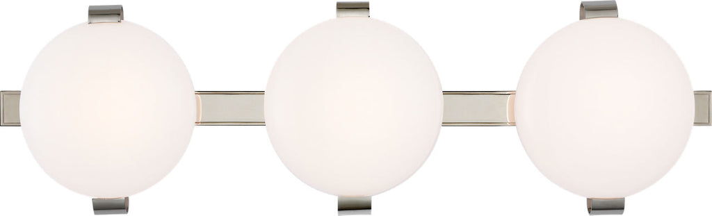 Marisol 28" Bath Bar | Polished Nickel | White Glass