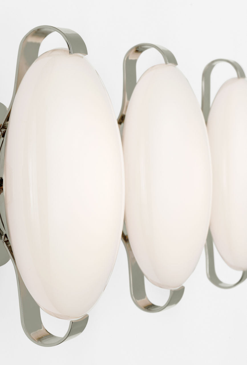 Marisol 28" Bath Bar | Polished Nickel | White Glass