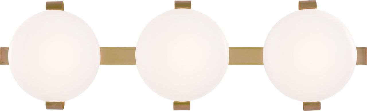 Marisol 28" Bath Bar | Soft Brass | White Glass