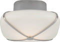 Fondant 8" Flush Mount | Polished Nickel | White Glass