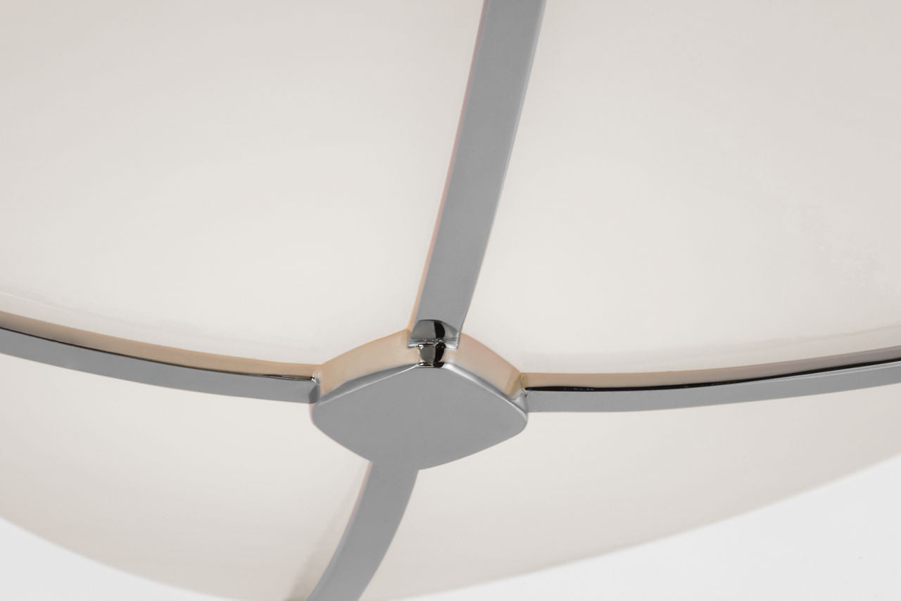 Fondant 8" Flush Mount | Polished Nickel | White Glass