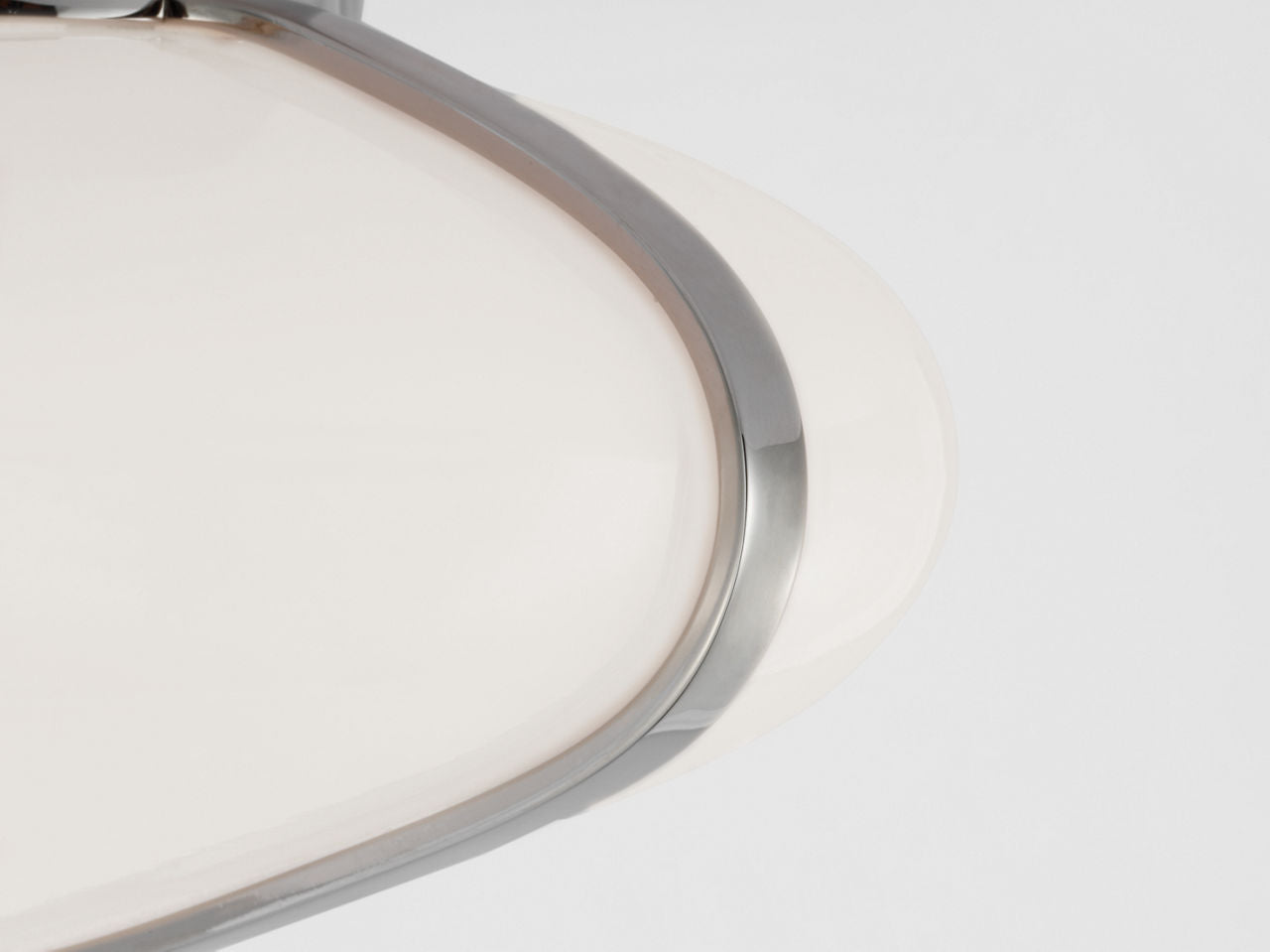 Fondant 8" Flush Mount | Polished Nickel | White Glass