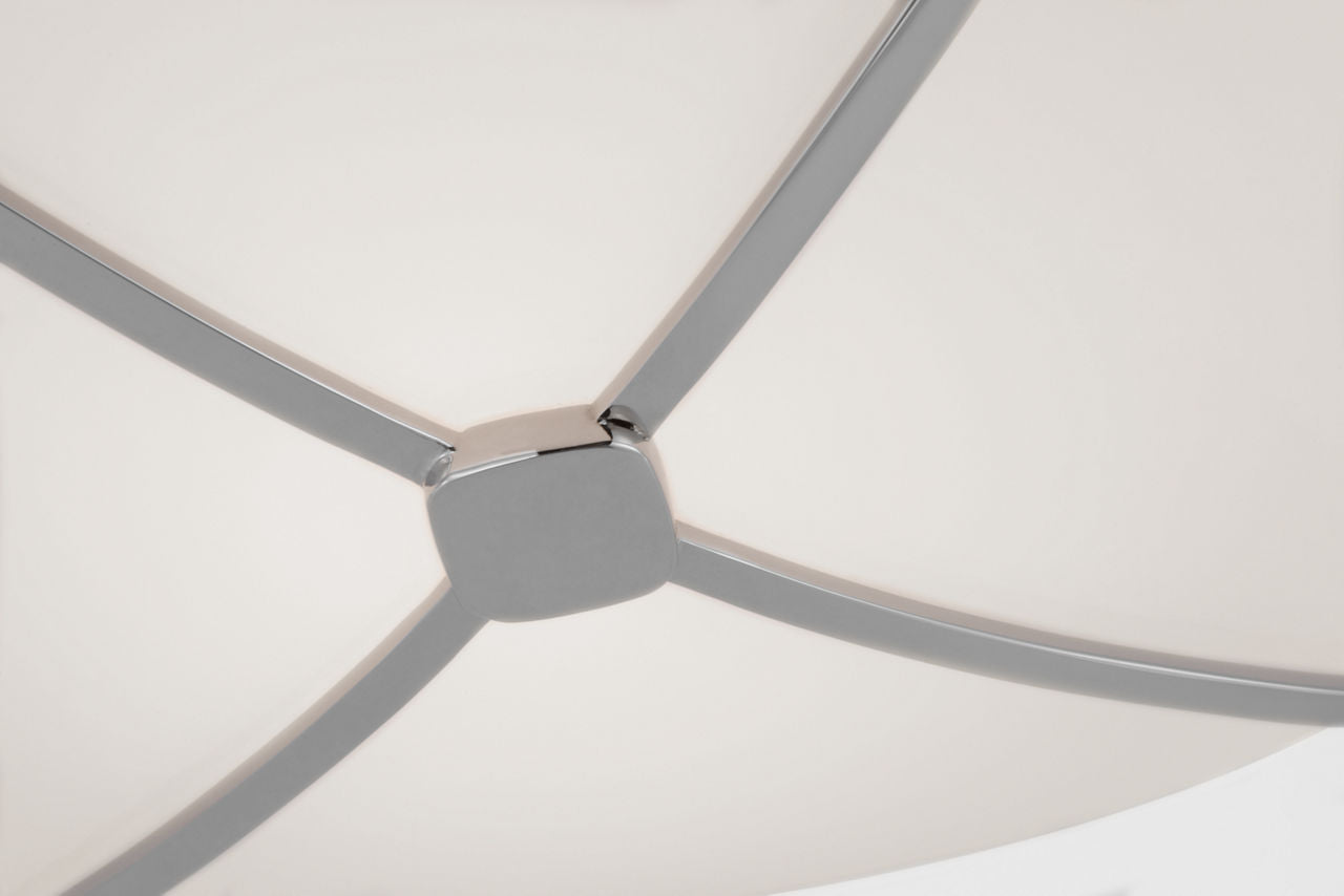 Fondant 8" Flush Mount | Polished Nickel | White Glass