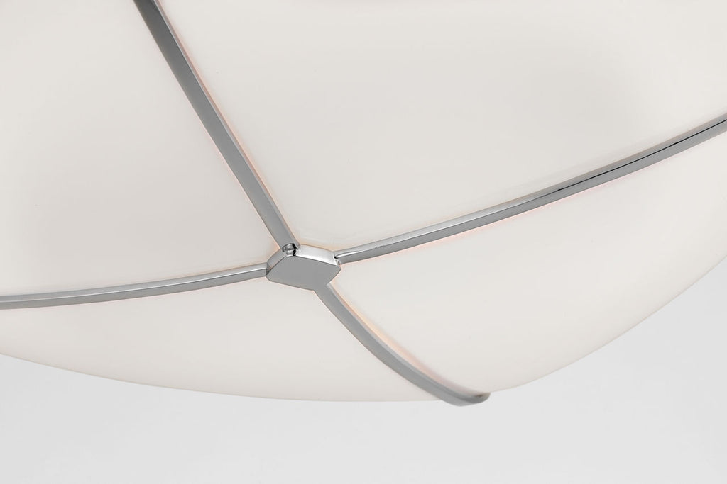 Fondant 14" Flush Mount | Polished Nickel | White Glass