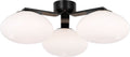 Marisol XL Triple Flush Mount | Gun Metal | White Glass