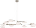 Brindille Extra Large Two Tier Chandelier | Polished Nickel | White Glass