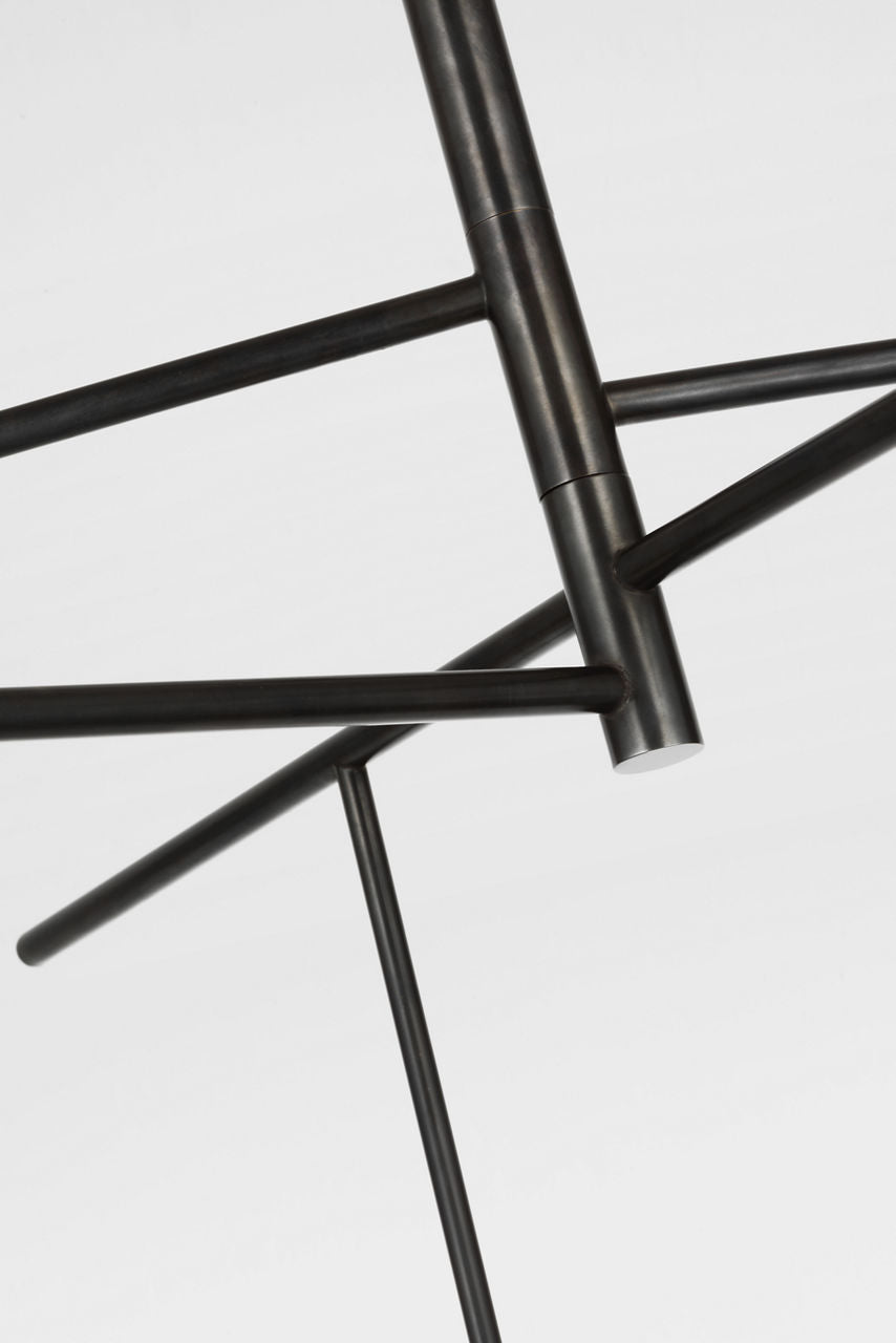 Lomme XL Chandelier | Gun Metal | Clear Glass