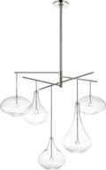 Lomme XL Chandelier | Polished Nickel | Clear Glass