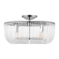 Pierce Medium Flush Mount Polished Nickel