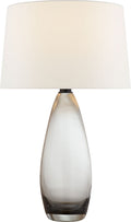 Myla Large Tall Table Lamp | Smoked Glass | Linen Shade