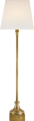 Cawdor Buffet Lamp | Antique-Burnished Brass | Linen Shade