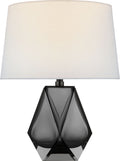 Gemma Small Table Lamp | Smoked Glass | Linen Shade