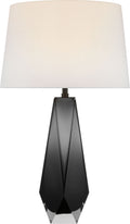 Gemma Medium Table Lamp | Smoked Glass | Linen Shade