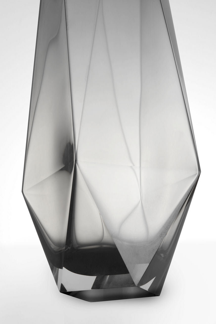 Gemma Medium Table Lamp | Smoked Glass | Linen Shade