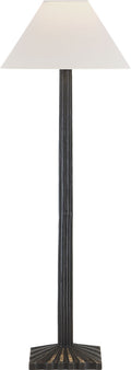 Strie Buffet Lamp | Aged Iron | Linen Shade