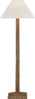 Strie Buffet Lamp | Gilded Iron | Linen Shade