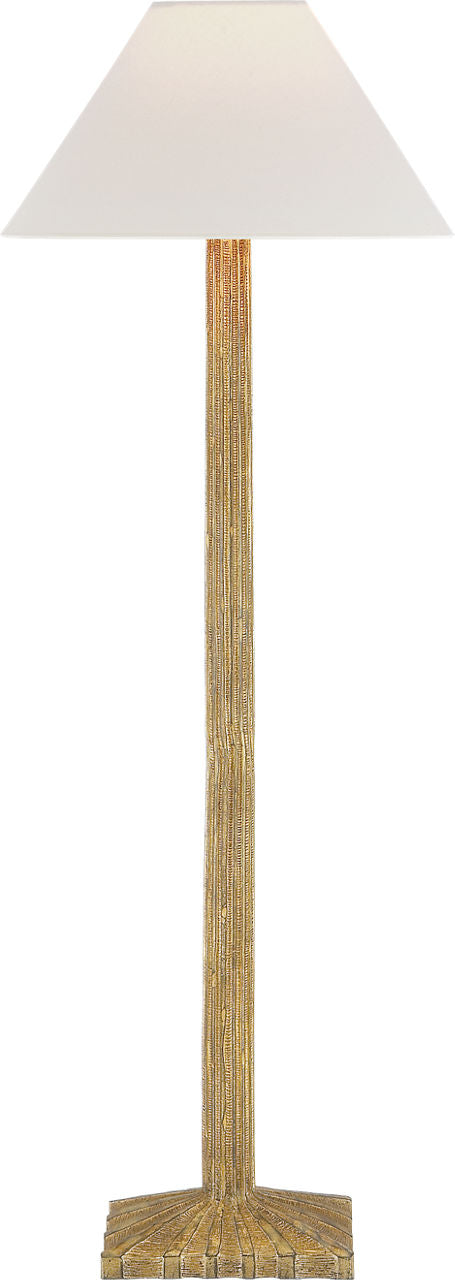 Strie Buffet Lamp | Gild | Linen Shade
