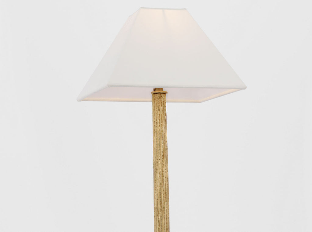 Strie Buffet Lamp | Gild | Linen Shade
