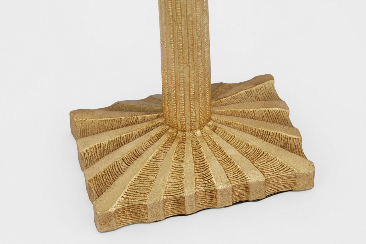 Strie Buffet Lamp | Gild | Linen Shade