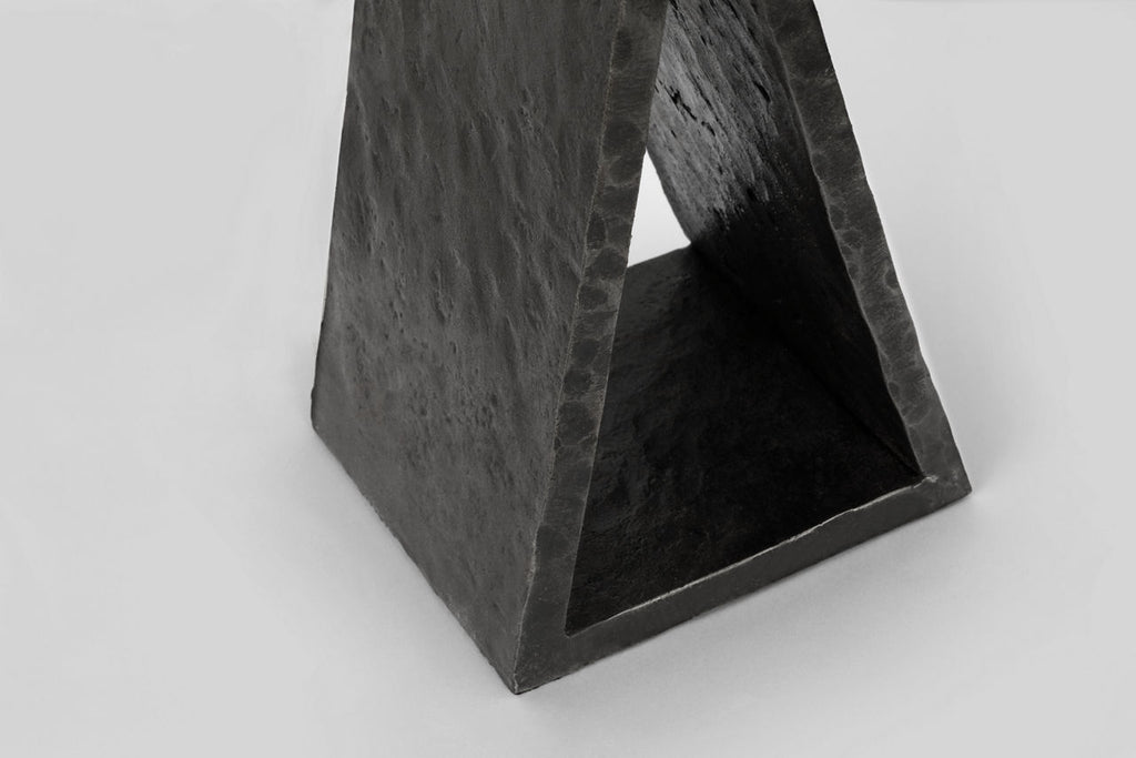 Denali Small Table Lamp | Aged Iron | Linen Shade
