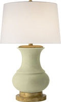 Deauville Table Lamp | Celadon Crackle | Linen Shade