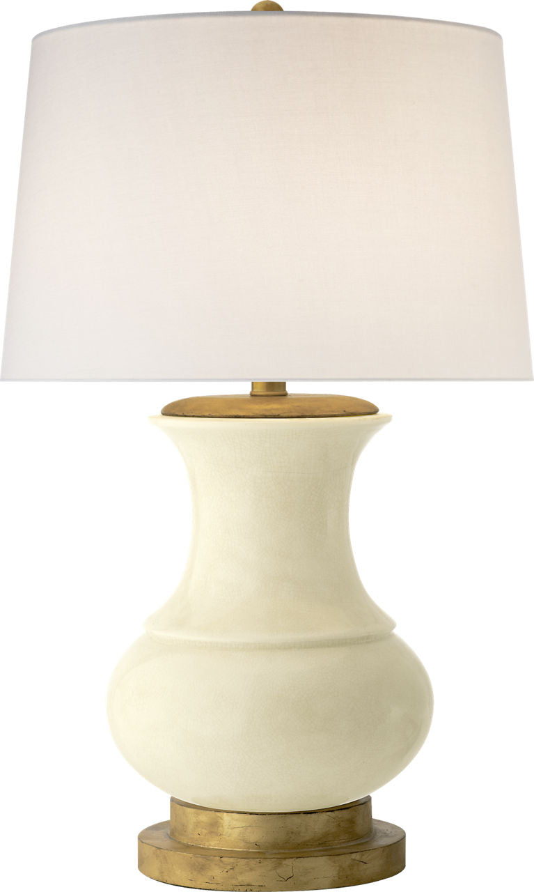 Deauville Table Lamp | Tea Stain Porcelain | Linen Shade