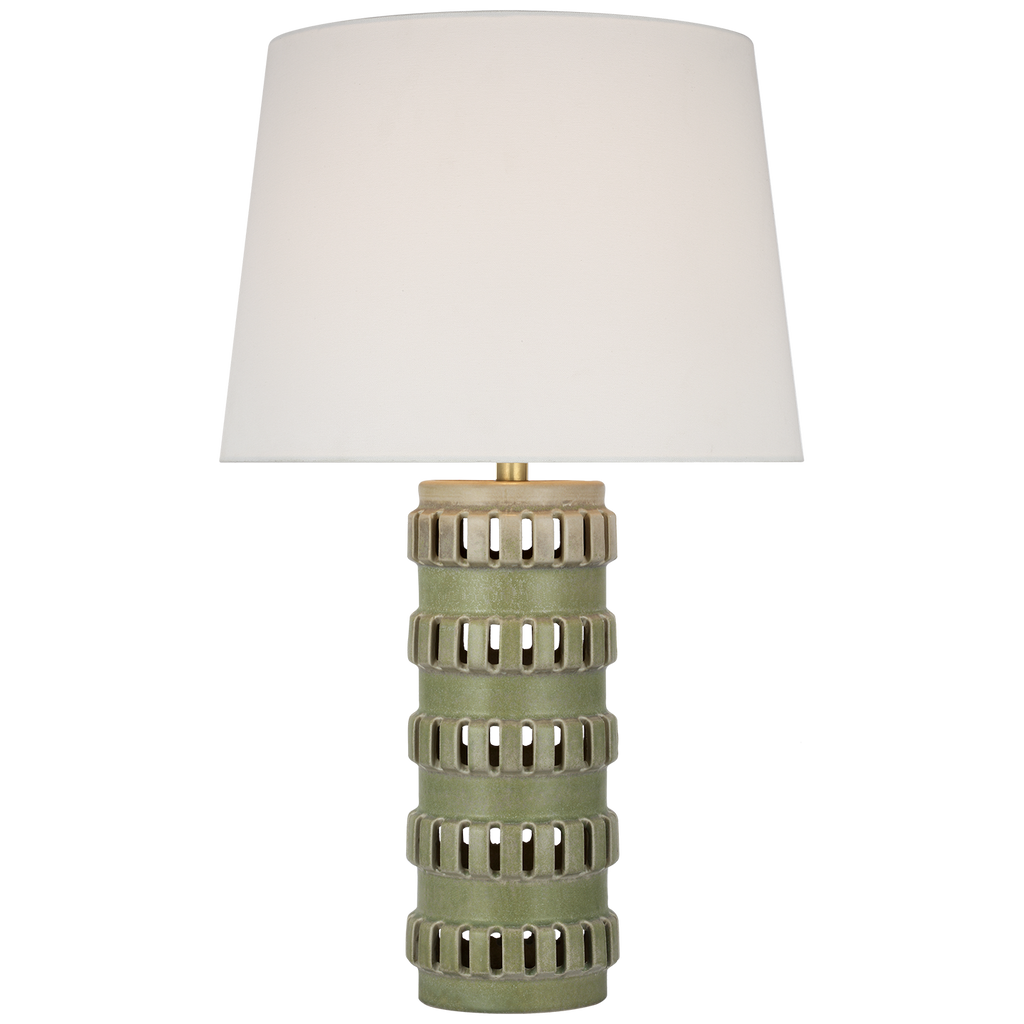 Mullin 31" Table Lamp | Dusted Mint | Linen Shade