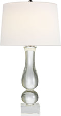 Contemporary Balustrade Table Lamp | Crystal | Linen Shade