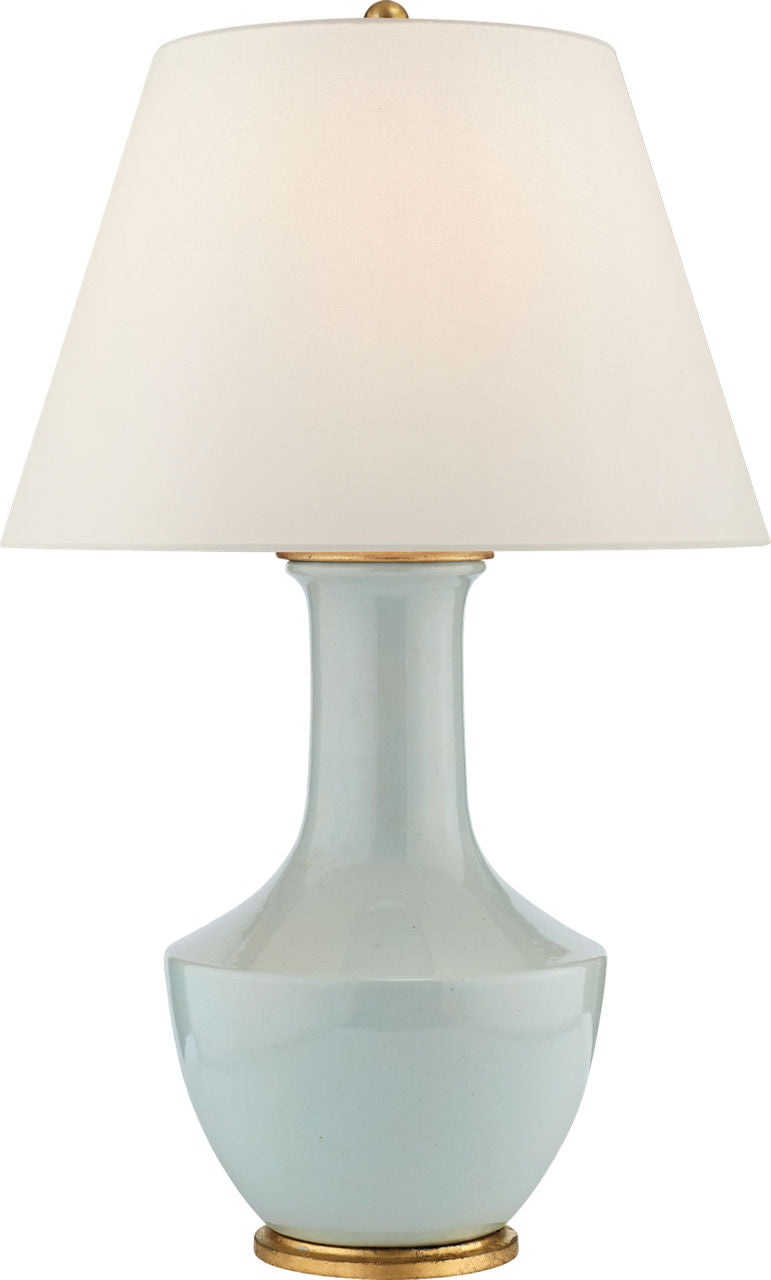 Lambay Cordless Table Lamp | Ice Blue | Linen Shade