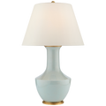 Lambay Cordless Table Lamp | Ice Blue | Linen Shade