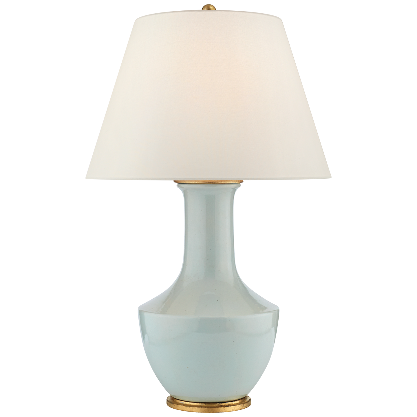 Lambay Cordless Table Lamp | Ice Blue | Linen Shade