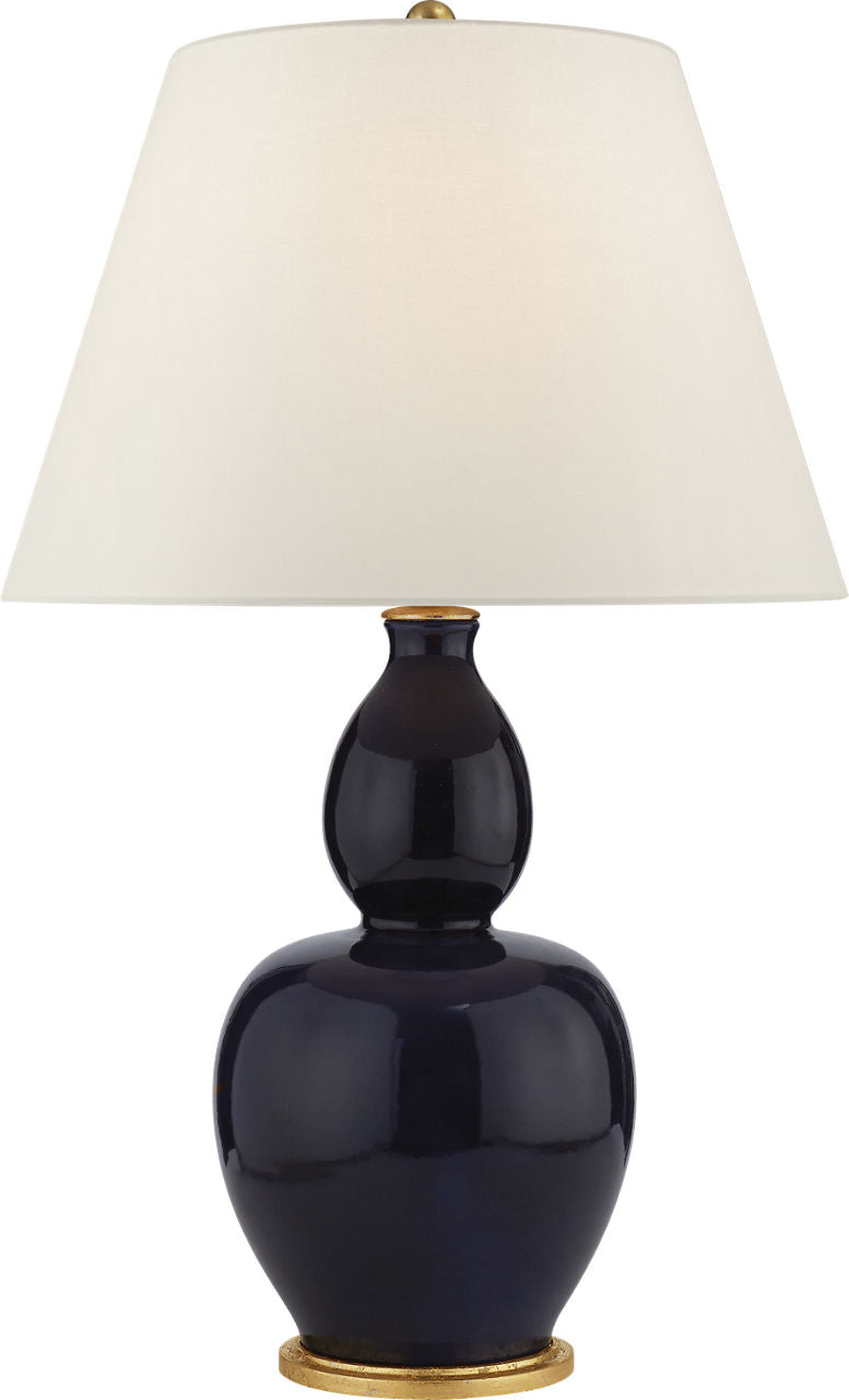 Yue Double Gourd Table Lamp | Denim | Linen Shade