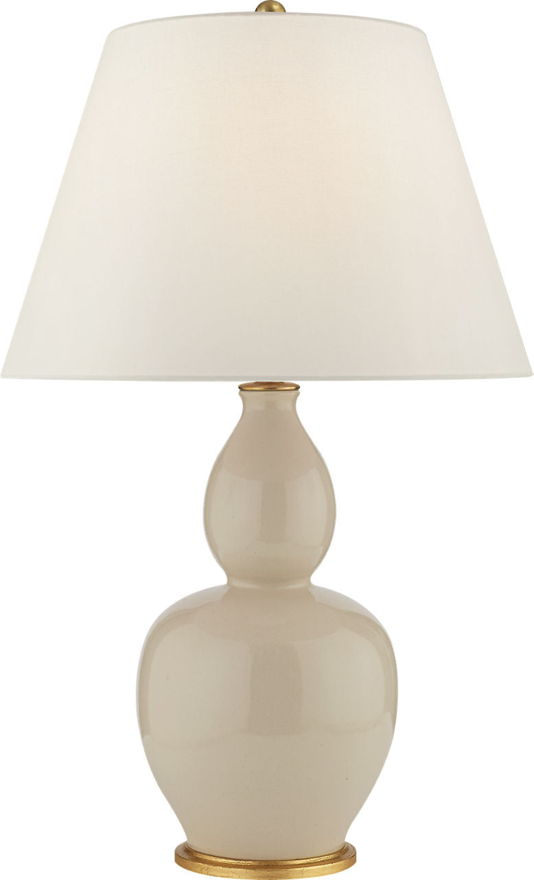 Yue Double Gourd Table Lamp | Coconut | Linen Shade