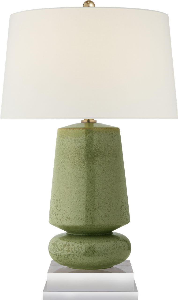 Parisienne Small Table Lamp | Shellish Kiwi | Linen Shade