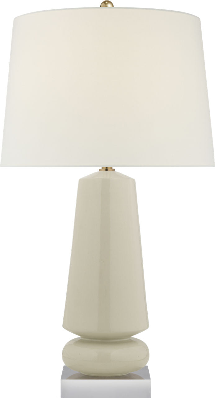 Parisienne Medium Table Lamp | Iced Coconut | Linen Shade