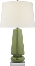 Parisienne Medium Table Lamp | Shellish Kiwi | Linen Shade