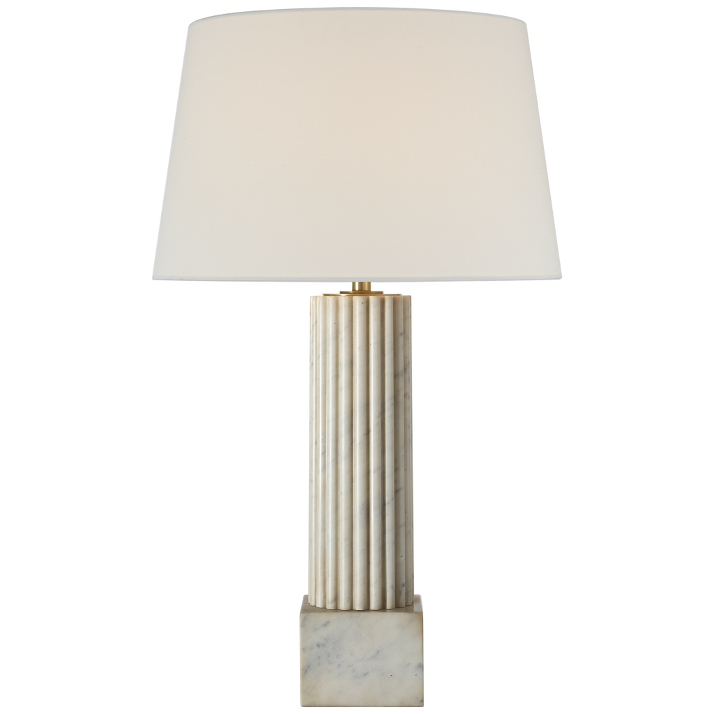 Reeve 29" Table Lamp | Vintage Carrara | Linen Shade
