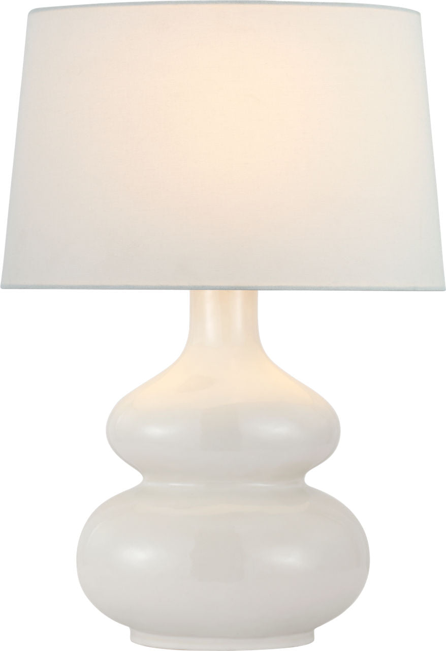 Lismore Medium Table Lamp | Ivory | Linen Shade