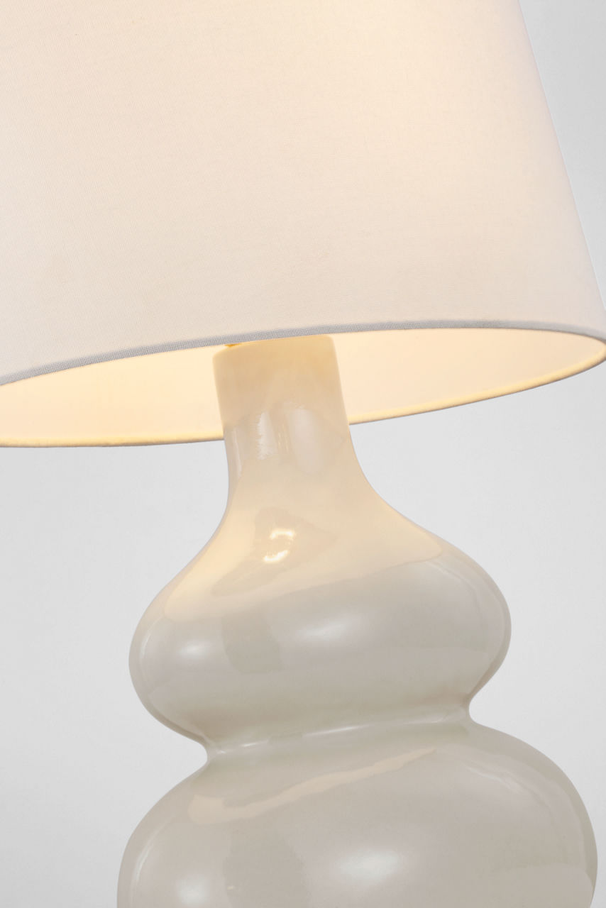 Lismore Medium Table Lamp | Ivory | Linen Shade