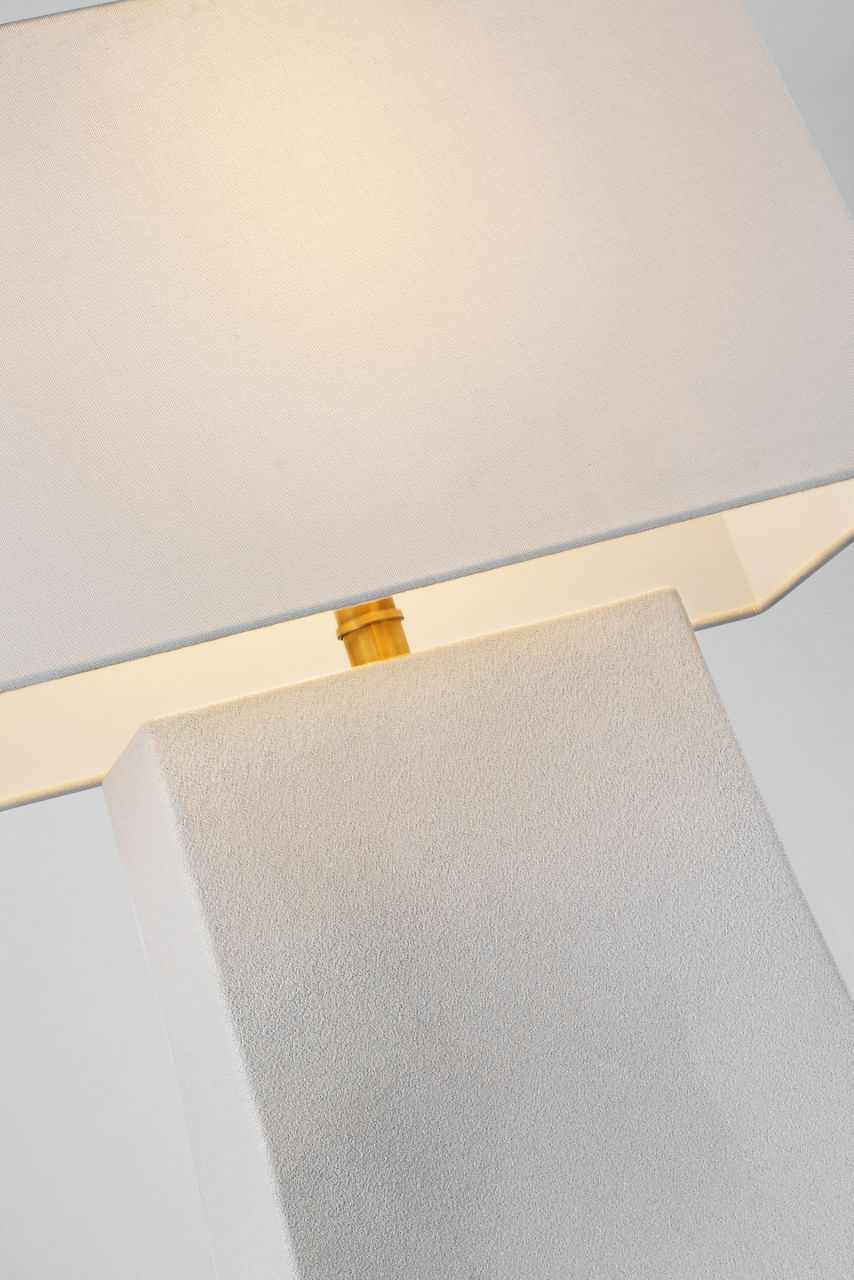 Lucera Medium Table Lamp | Porous White | Linen Shade