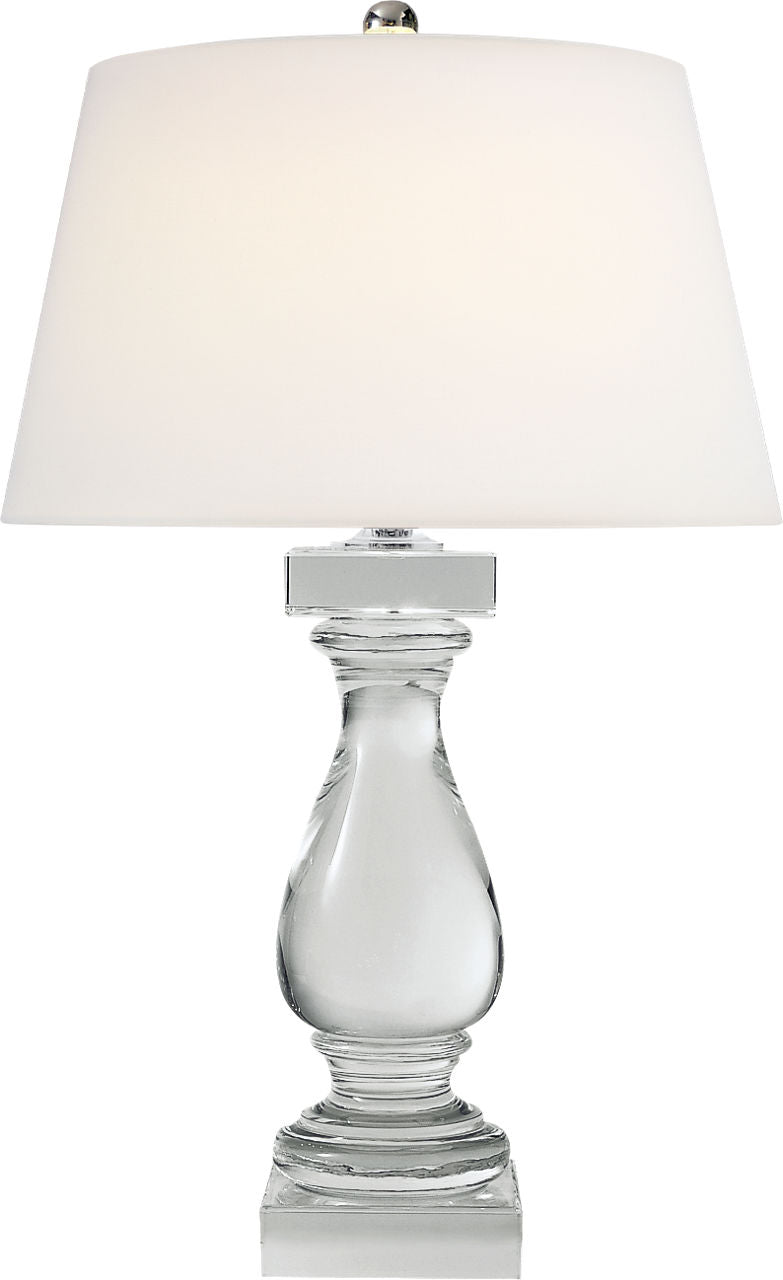 Balustrade Table Lamp | Crystal | Linen Shade