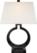 Ring Form Large Table Lamp | Bronze | Linen Shade