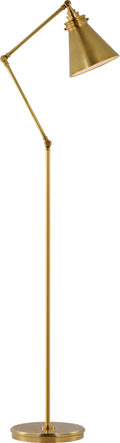 Parkington Medium Articulating Floor Lamp | Antique-Burnished Brass
