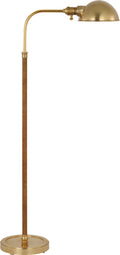 Basden Medium Pharmacy Lamp | Antique-Burnished Brass and Natural Rattan