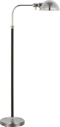 Basden Medium Pharmacy Lamp | Polished Nickel and Black Rattan