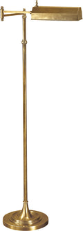 Dorchester Swing Arm Pharmacy Floor Lamp | Antique-Burnished Brass
