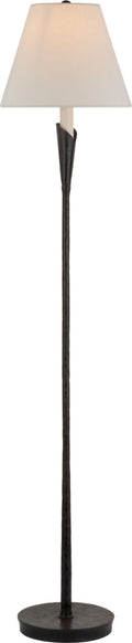 Aiden Accent Floor Lamp | Aged Iron | Linen Shade